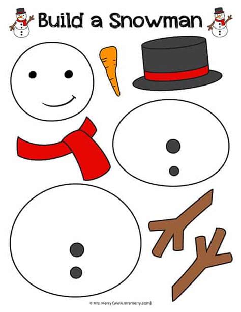 Build A Snowman Free Printable